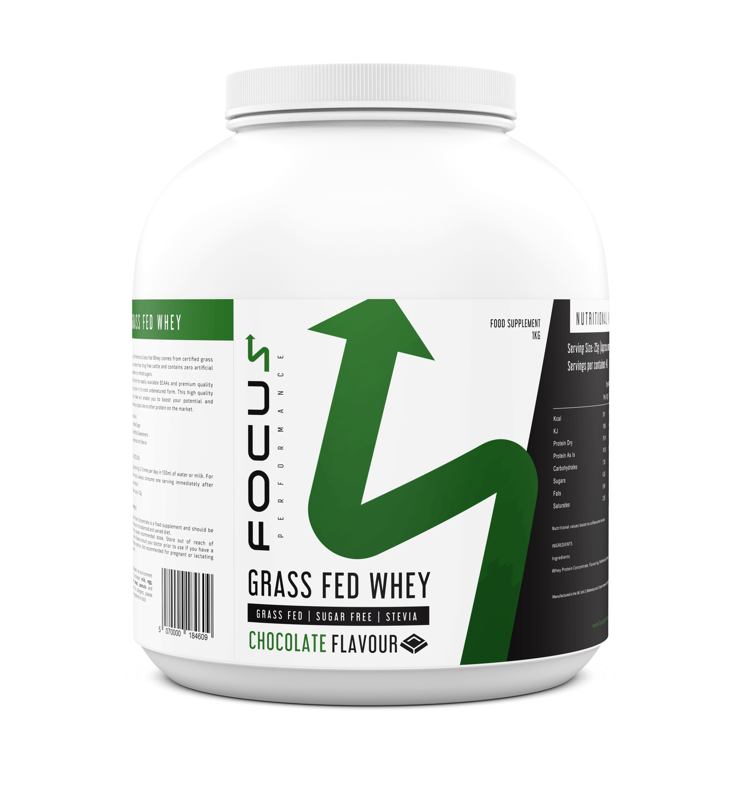 Grass Fed Whey Protein Powder, Sugar Free